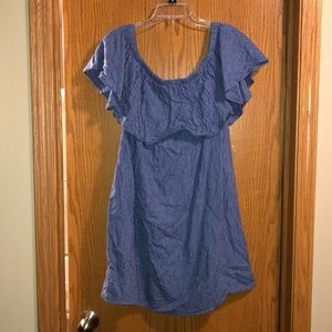 Old Navy Blue Off the Shoulder Dress